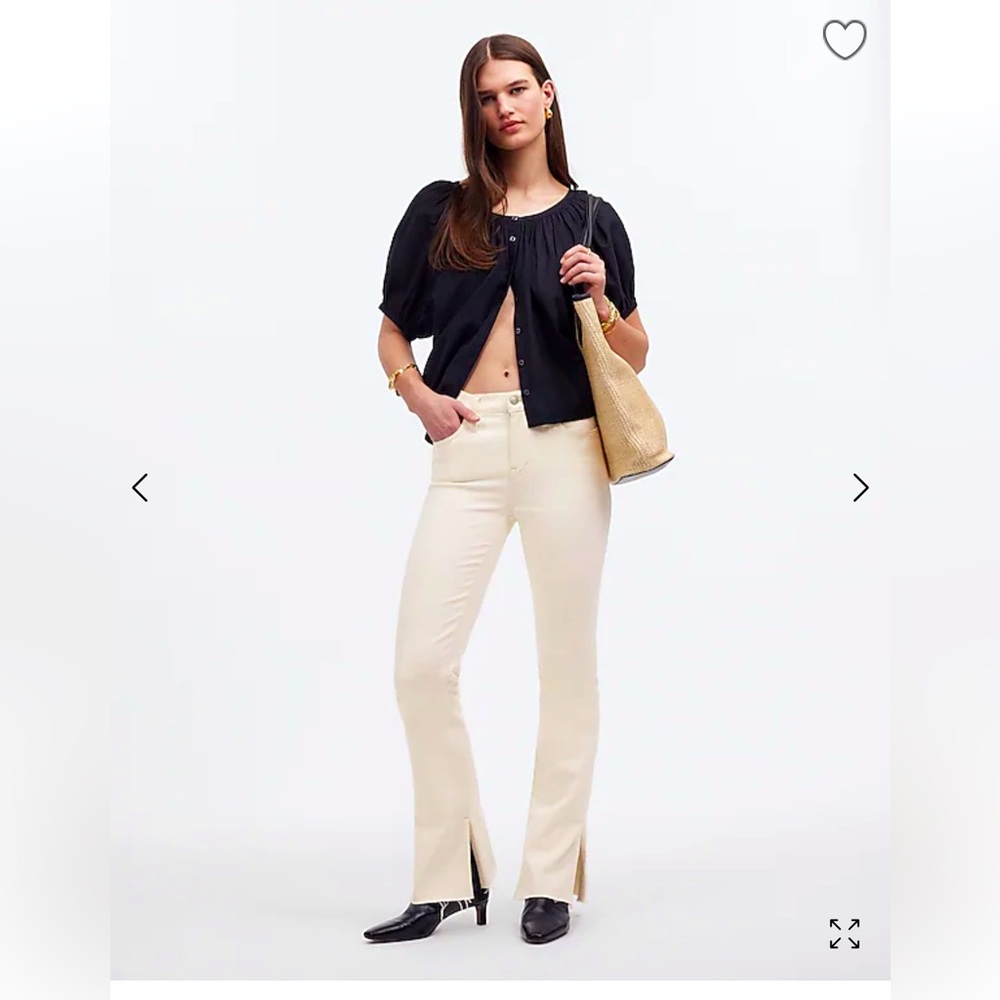 Madewell vintage kick out full length jean. Color- vintage canvas